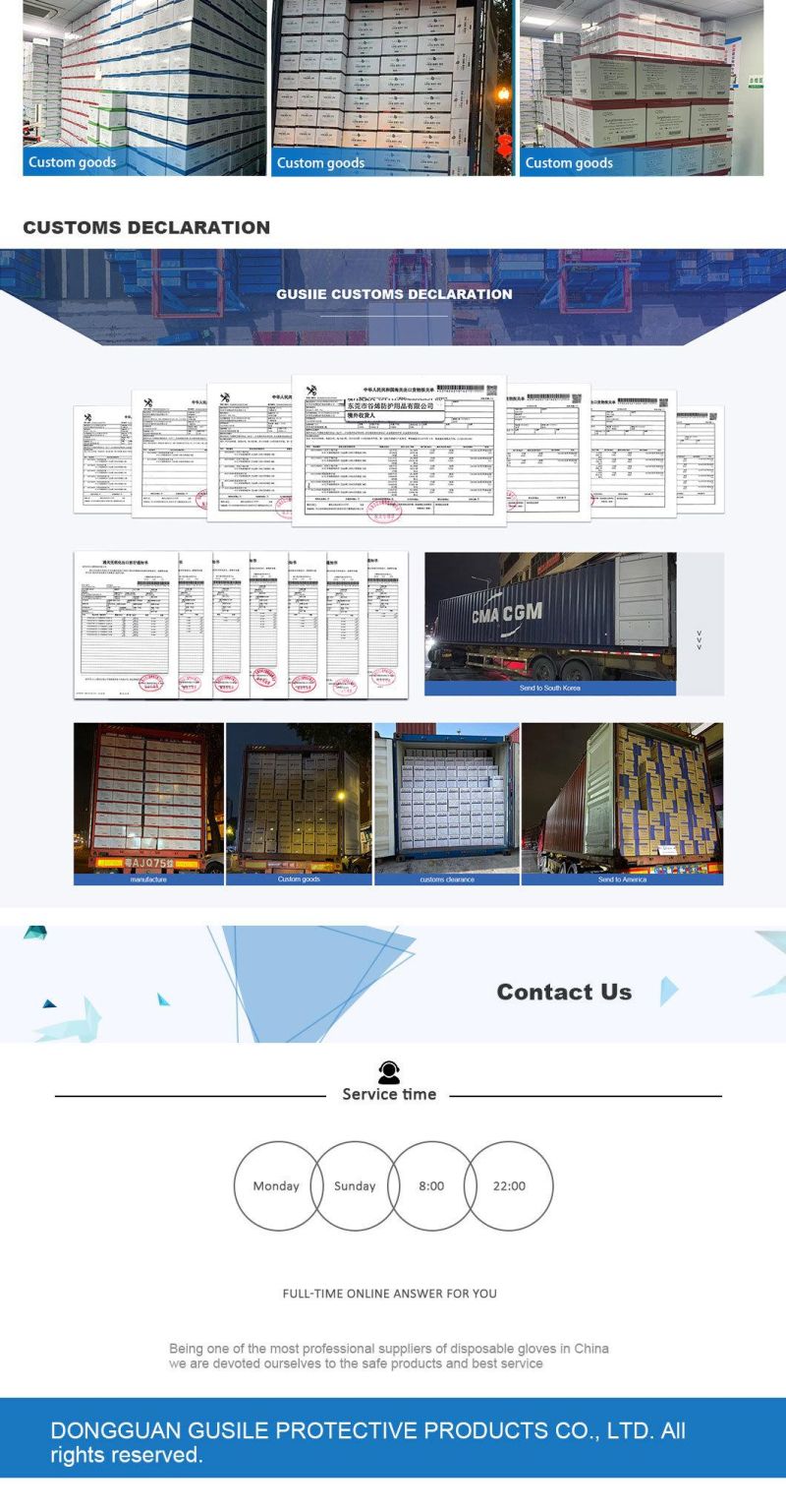 Examination Factory with CE and FDA in Stock Nitrile Glove