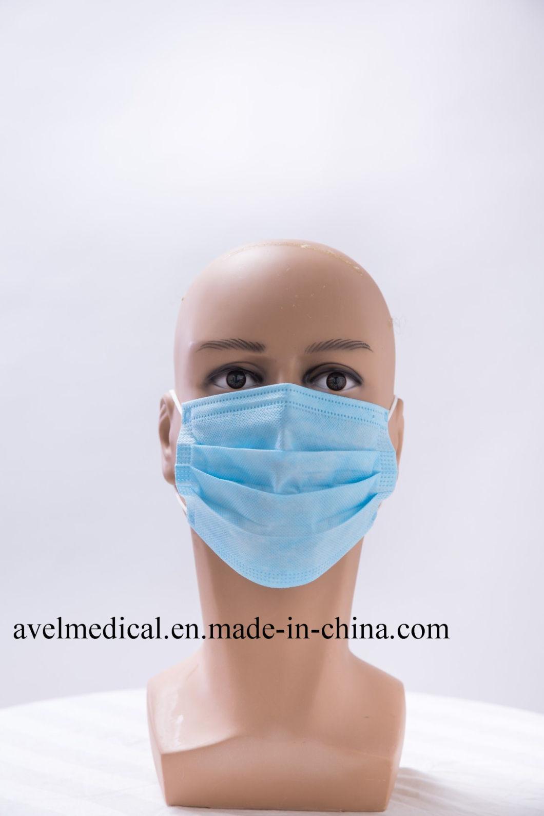 Top Quality Disposable Dust Nonwoven Face Masks Medical Surgical Mask Type I II Iir Anti Dust and Virus Protective 3 Ply Disposable Face Mask with Earloop CE