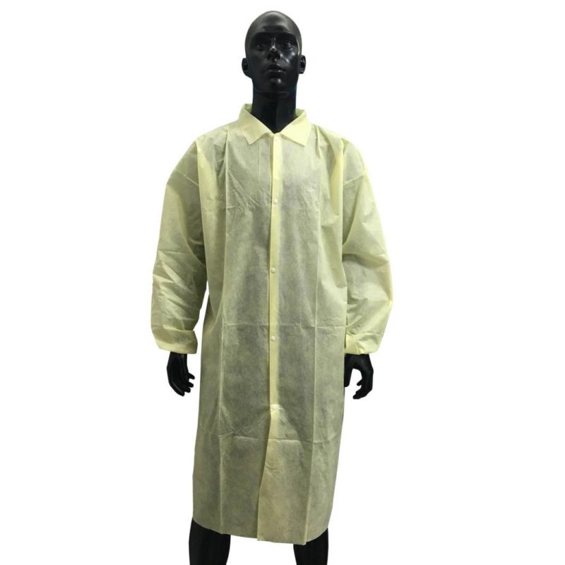 Disposable Nonwoven Lab Coat, SBPP Lab Coat, SMS Lab Coat