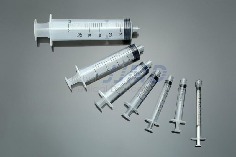 3-Part Disposable Syringe 5ml Luer Slip & Luer Lock with Needle Eo Sterilized