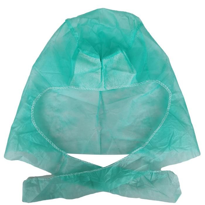 ISO13485 Workshop Cleanroom Elastic Dust Proof Protective Food Service Salon and SPA Room PP Non Woven Balaclava Disposable with Elastic Edge