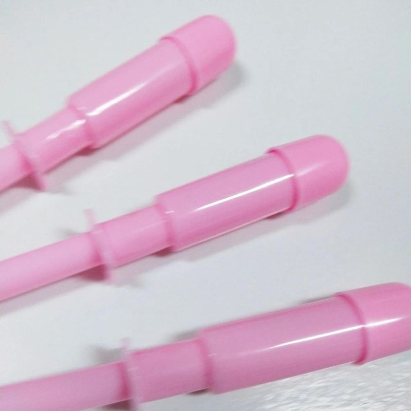 Female Using Sterile Plastic Disposable Capsule Vaginal Applicator