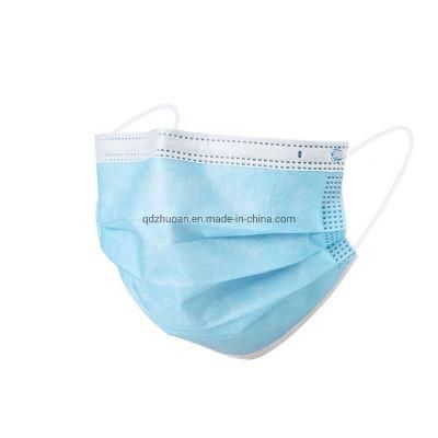 Medical Hospital Protective Safety Exam Mouth Dental Non-Woven 3ply Adult Disposable Face Mask with Earloop