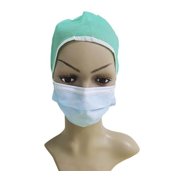 CE Certified Tie-on Protection Safety Isolation Handmade Manufacturer Healthcare Non-Woven Nurse Surgical Disposable PP Doctor Cap