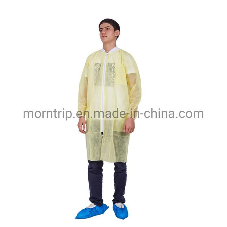 Morntrip Non Woven Protective Lightweight Barrier Disposable Blue Lab Coat