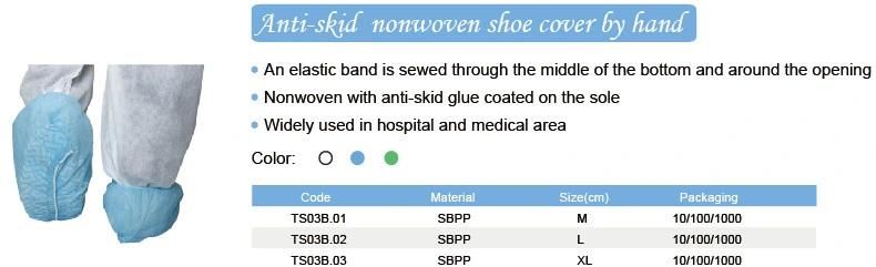 Disposable Non-Woven Anti-Skid Shoe Cover Made by Machine