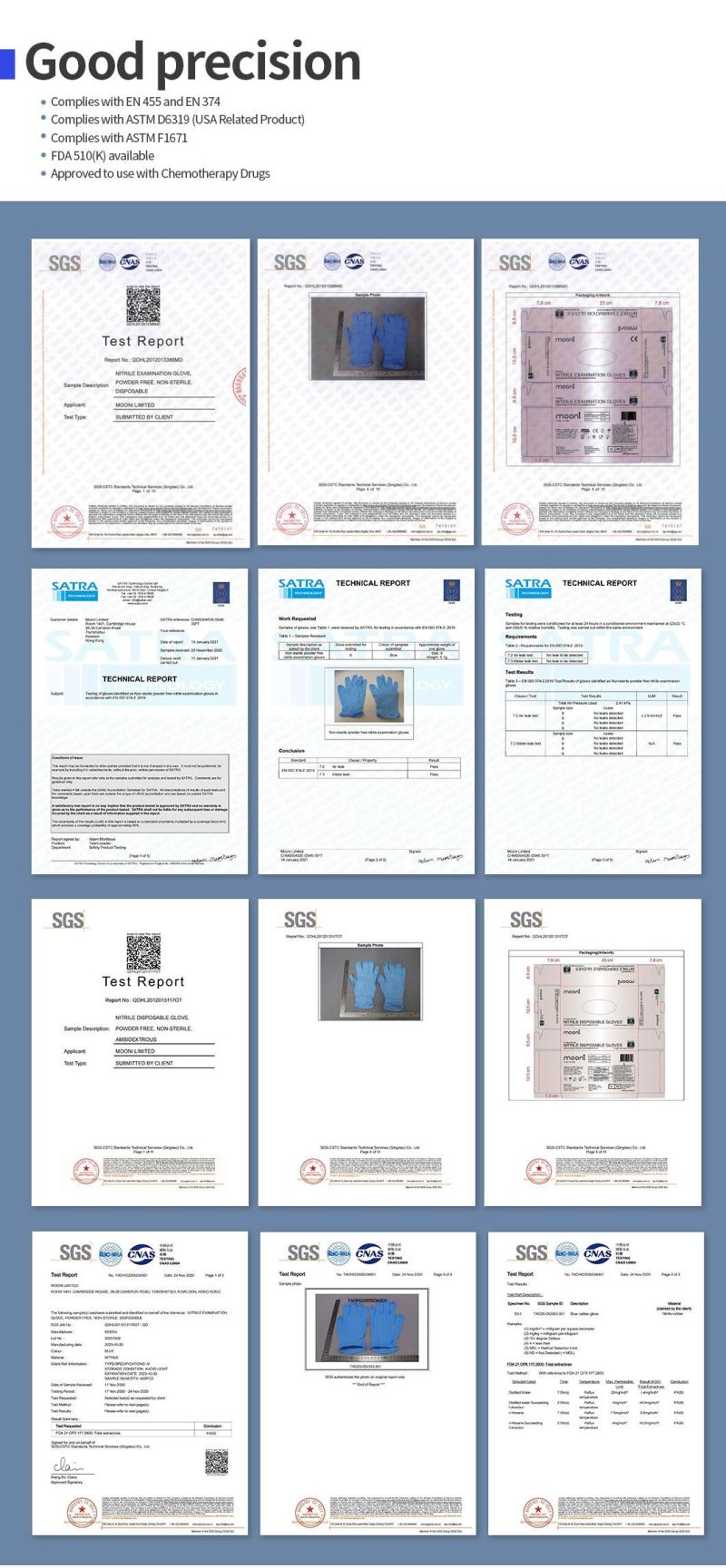 Synthetic Nitrile Gloves Do Not Contain Latex Disposable Gloves