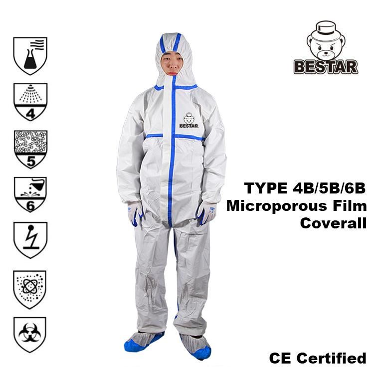 Manufactory Disposable Non Woven Medical Protective Suit Gown Microporous Coverall