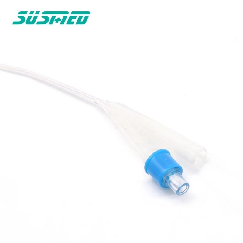 Disposable 100% All Silicone Urinary Catheter 2way 3way Foley Catheter with Size