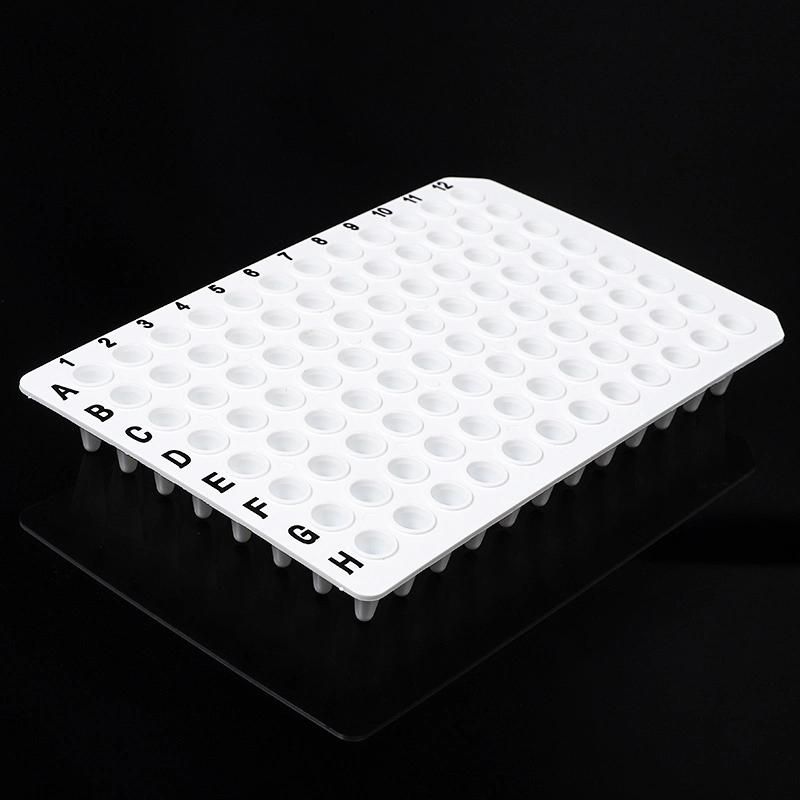 Hot Sale No Skirt White Hospital Equipment Lab Consumables 96well 0.1ml PCR Plate