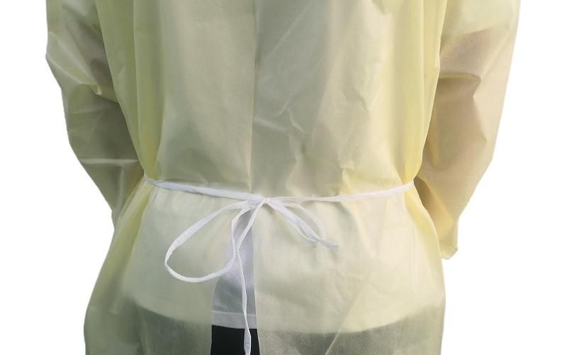 Guardwear OEM ODM PE Non Woven Long Sleeve Coverall Clothes Surgical Gown Level 3 Disposable Isolation Gowns