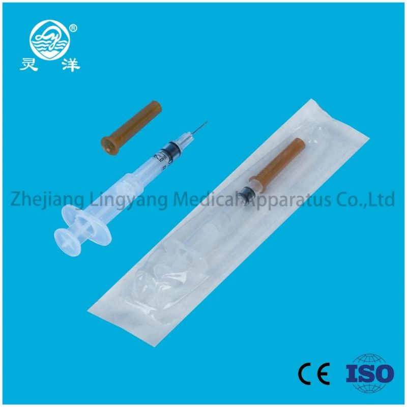 0.1ml Disposable Automatic Lock Safety Syringe Ad Auto Disable Vaccine Syringe