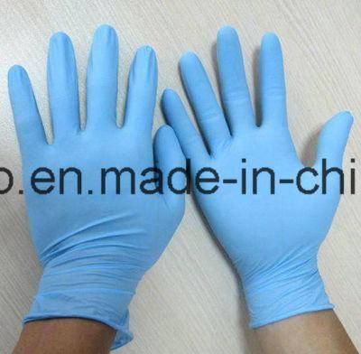 High Quality Disposable Nitrile Examination Gloves with Blue Color