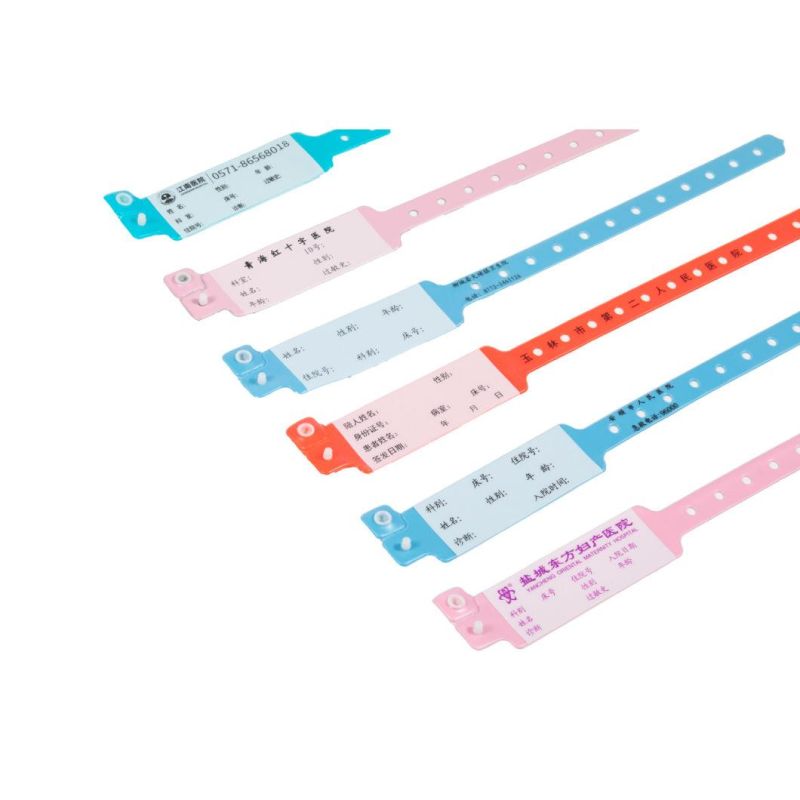 Disposable Hospital Written on PVC ID Wristbands for Adult