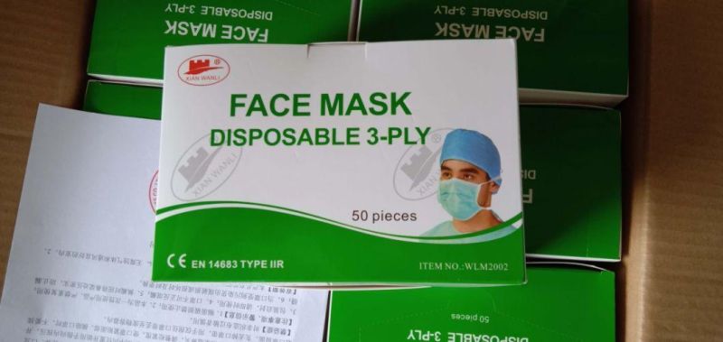 Disposable Type Iir Ear Loop Face Mask with Face Shield