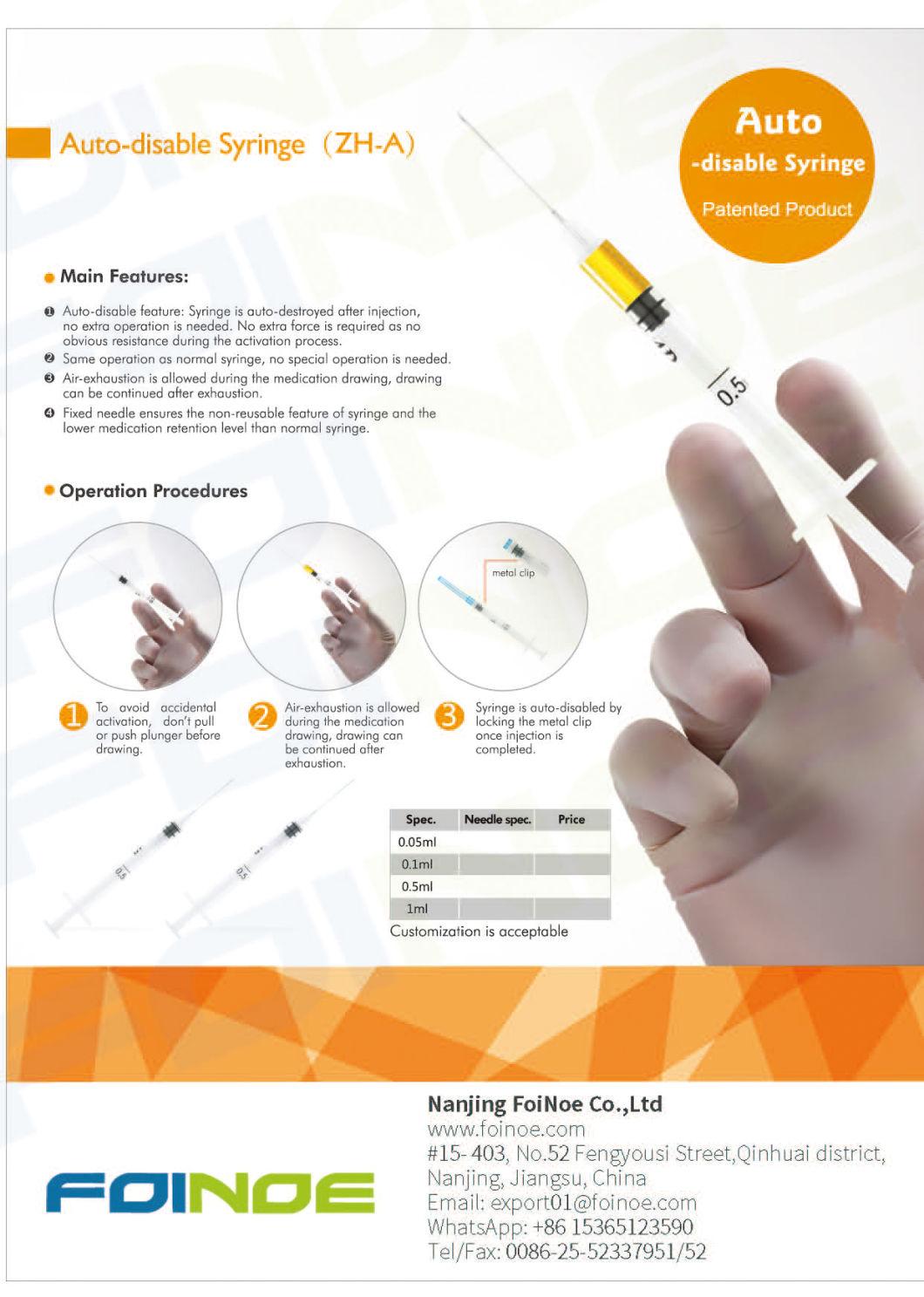 1ml 0.3ml 0.5ml Plastic Disposable Medical Injection Insulin Syringe with Needles Manufacturers