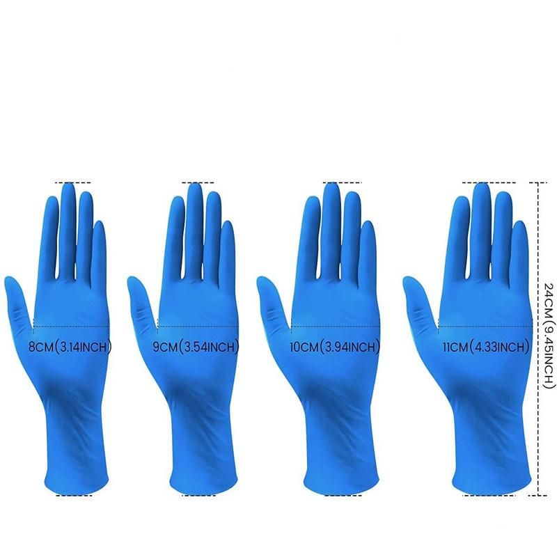 Different Colors Powder Free Blue Disposable Vinyl Gloves