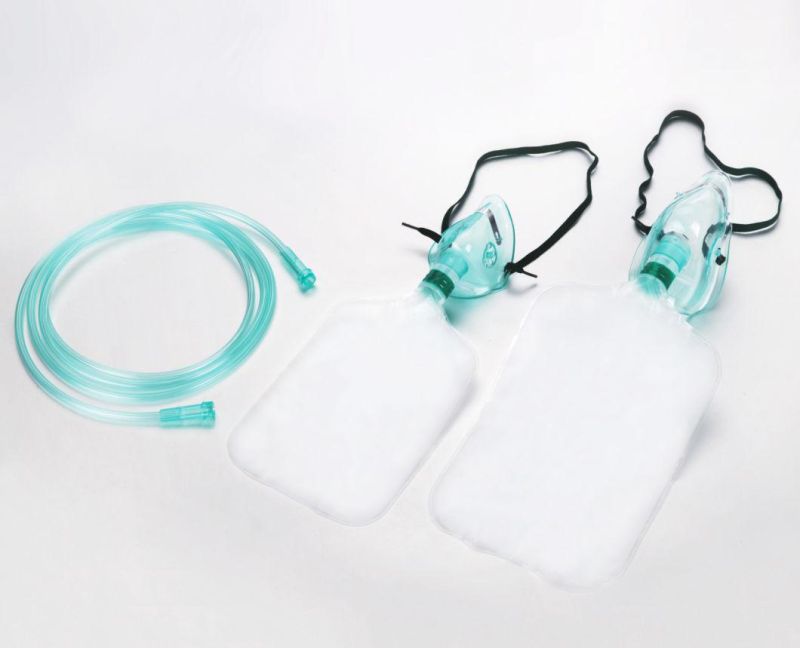 Medical Disposable Oxygen Face Mask with Reservoir Bag