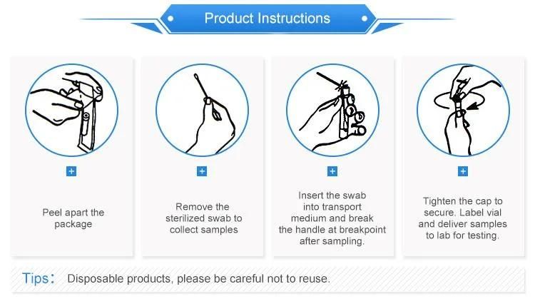 Disposable Medical Sterile Test Oral Flocked Swab Stick Nose Swab