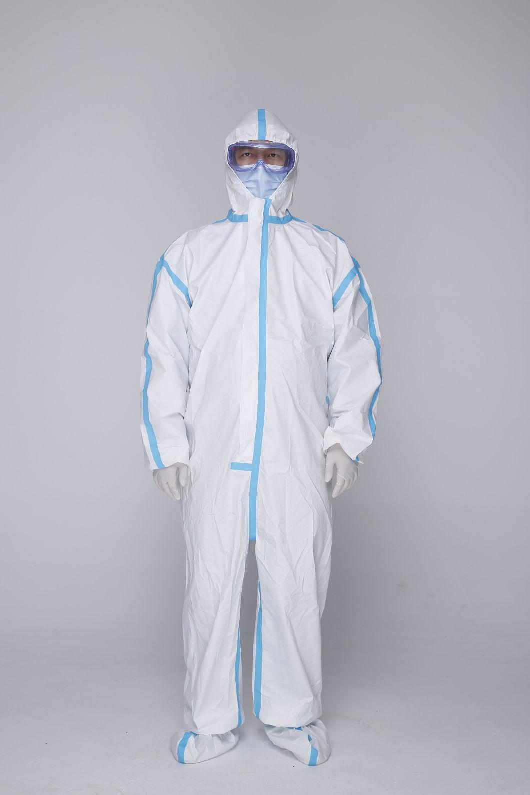 75GSM Sterile Disposable Medical Protective Coverall with Boot Cover