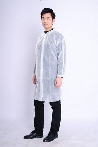 Personal Protective Clothing Disposable PP Non Woven Visit Gown, Lab Coat