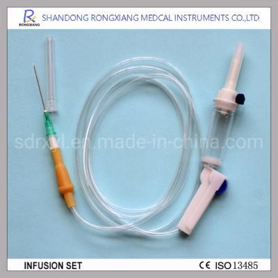 Disposable Medical Infusion Set with Hypodermic Needle &amp; Latex Tube