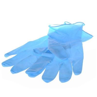 Cheap Medical Disposable Blue White PVC Vinyl Gloves