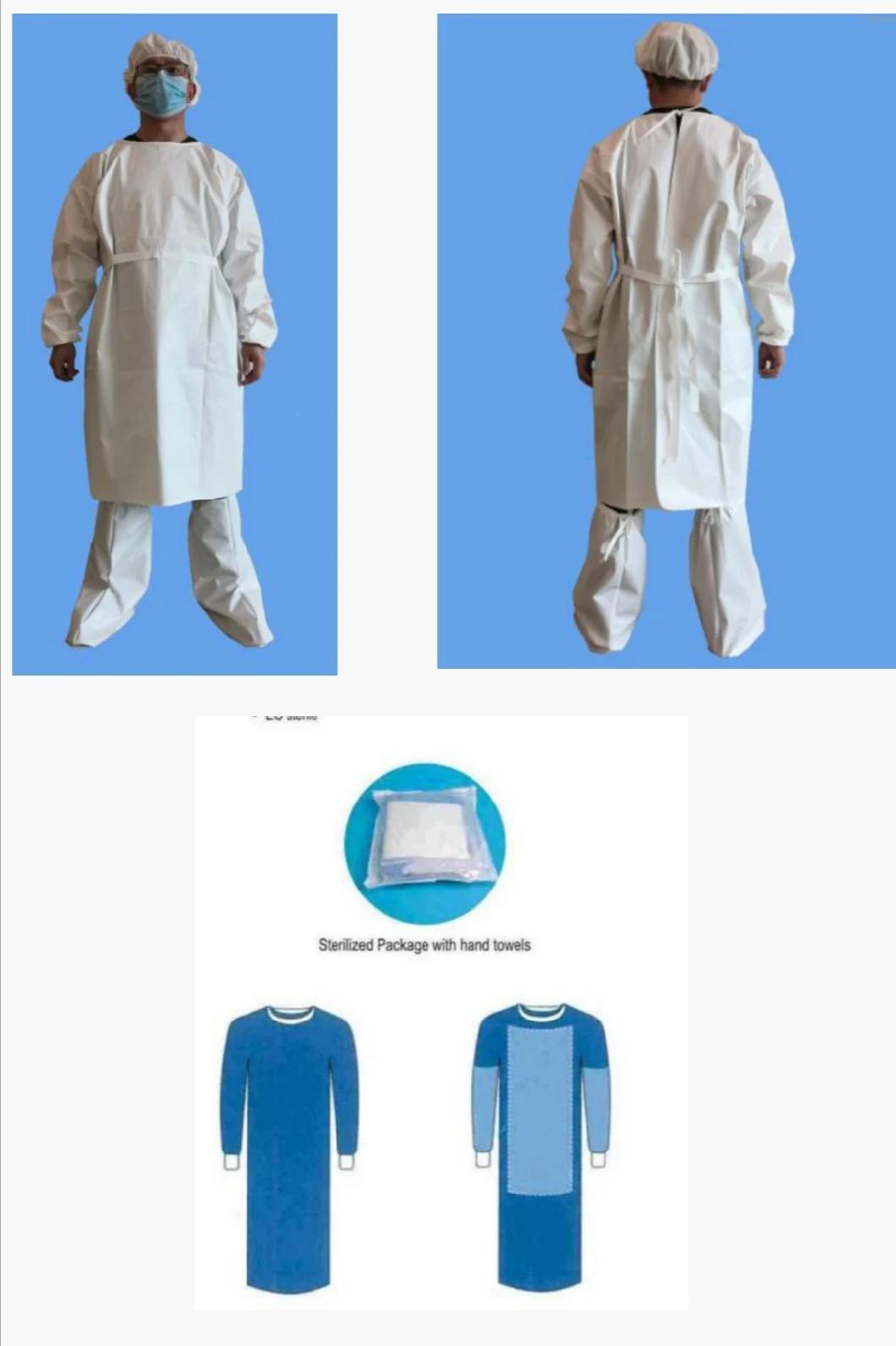 Disposable AAMI Level 2/3 Ce FDA Approved Surgical Medical Isolation Gown