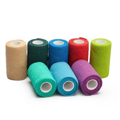 Good Tensile Strength Water-Resistant Patterned Cohesive Vet Wrap Bandage