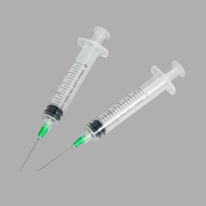 High Quality 1 3 510ml Hypodermic Ad Manual Retractable Safety Syringe