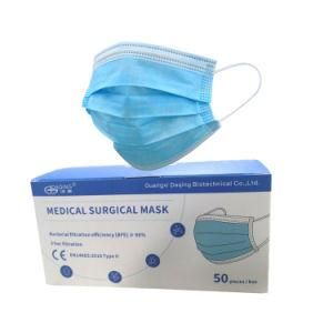 High Quality Material Personal Protection Non Sterile 3 Ply Non-Woven Medical Surgical Mask for Dental