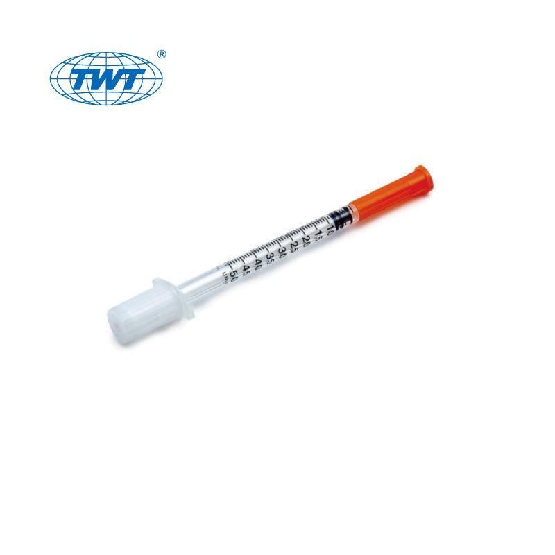 Medical Insulin Syringe with Fixed Ultra Fine Needle 0.5ml/1.0ml