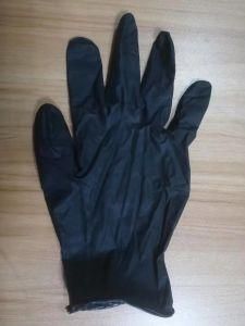 Medical Examination Black Nitrile Gloves Powder or Powder Free Latex Gloves China