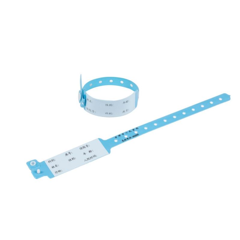 Disposable Hospital Written on PVC ID Wristbands for Adult