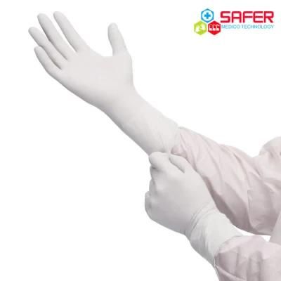 Malaysia Medical Grade White Color Nitrile Exam Glove 3.5gr