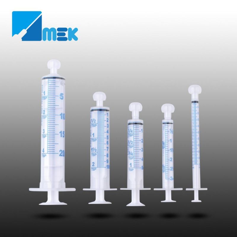 Amber Oral Syringe for Medicine or Feeding Use with Single Ring