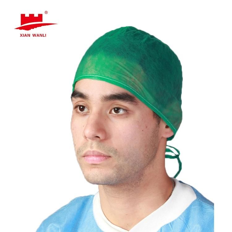 Surgical Nurse Bouffant Cap Nonwoven Clip Cap Hair Net Disposable Head Cover Mob Cap