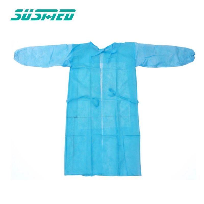 Disposable Spunbond Ultrasonic Heat Sealing Surgical Isolation Gown Reusable