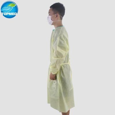 Other Medical Consumables SMS Surgical Gown Yellow Isolation Gown for Casualty Wards