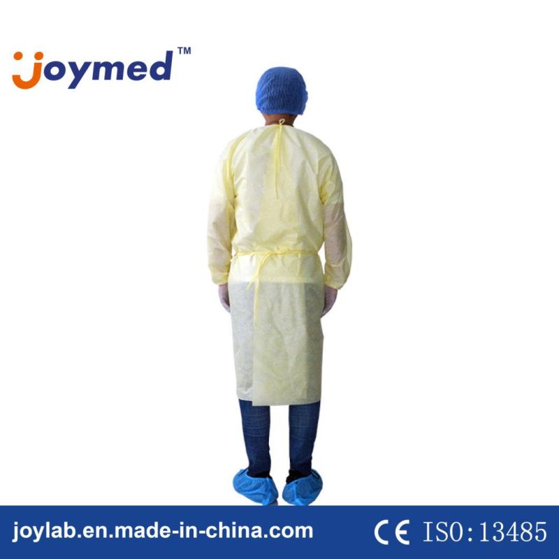 High Quality Waterproof Disposable PP Non Woven Isolation Surgical Gown