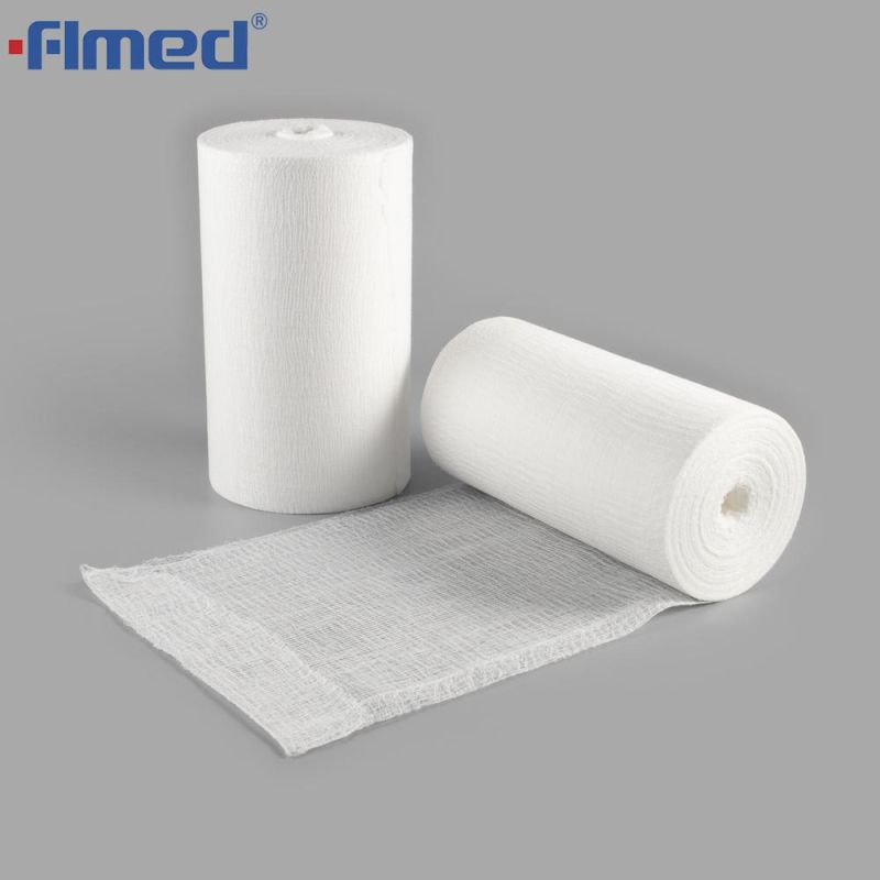 OEM Medical Non Sterile Absorbent Cotton Gauze Roll Gauze Bandage Gauze Swab with CE ISO13485 and CE