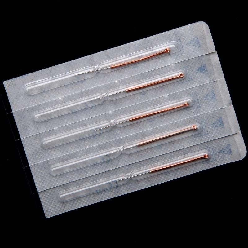 Sterile Copper Handle Acupuncture Needles (AN5-1) 5 Needles Blister