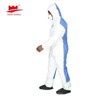 Disposable CE Cat III Type 3b 4b 5b 6b Protective Clothing Microporous Antistatic Coverall Full Protection with Reinforced Seam