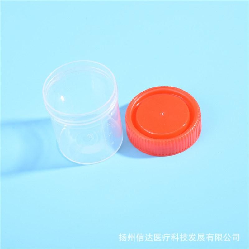 Medical Disposable 40ml Screw Cap Stool Cup 50 PCS/Pack Sputum Cup Stool Cup with Lid Sampling Cup