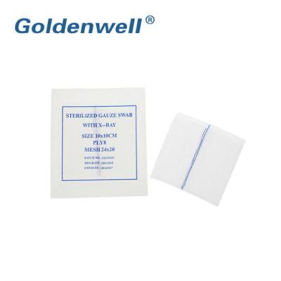 Absorbent 100% Cotton Gauze Swabs with ISO Approved