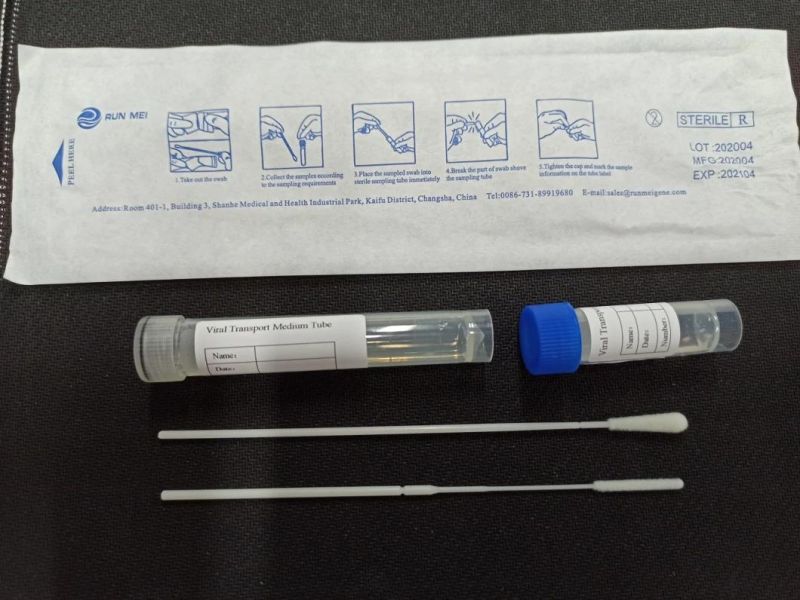 Medical Disposable Virus Testing Swab Single-Use Virus Sampling Tube