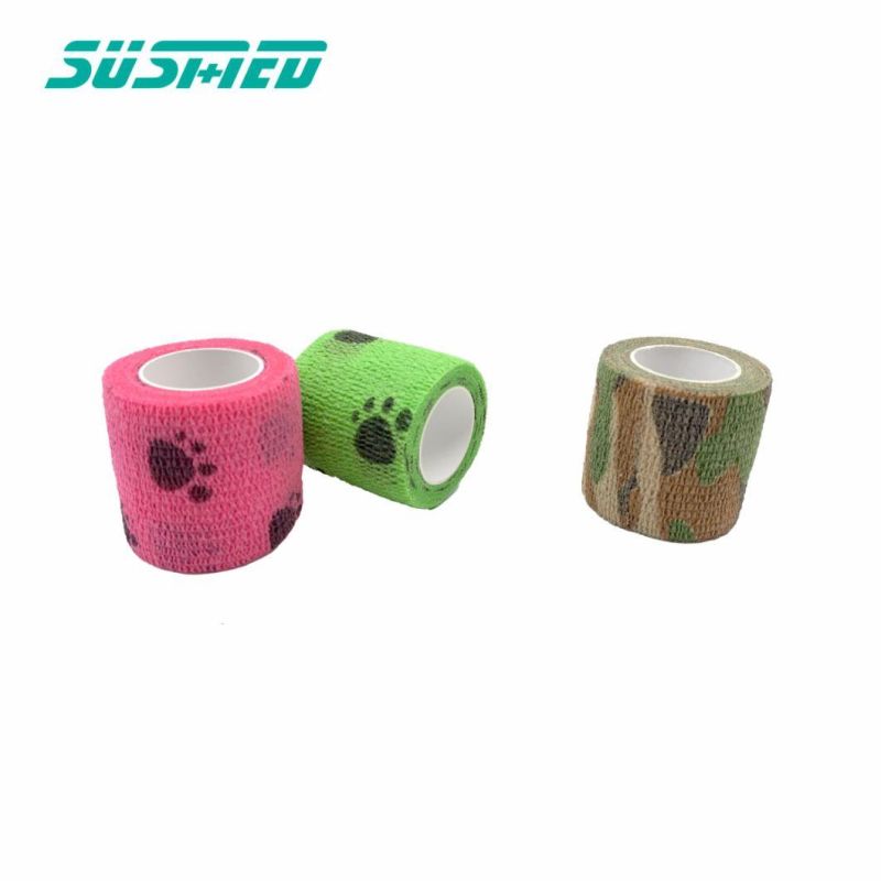 Popular Hand Tear Self Adhesive Printing Pet Bandage Horse Bandage