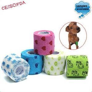 Waterproof Flexible Vet Wrap Printed Cohesive Bandage