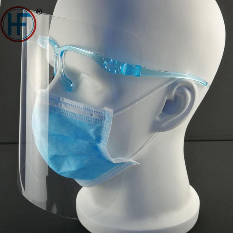 Mdr CE Approved China Hengfeng Updated Version Anti-Fog Lens Lightweight Clear Plastic Face Shield