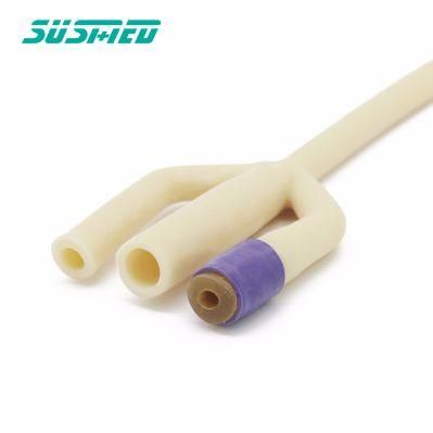 Medical Natural Latex 2 Way/3 Way Foley Urinary Catheter with Silicone Coated